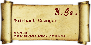 Meinhart Csenger névjegykártya